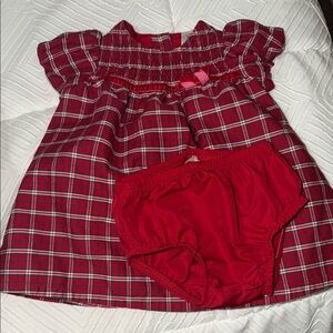 Red Plaid Smocked Baby Dress - Carter’s 3M